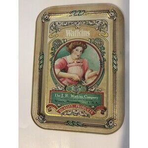 Vintage 1993 metal serving tray J.R. Watkins co 125th Anniversary Advertising